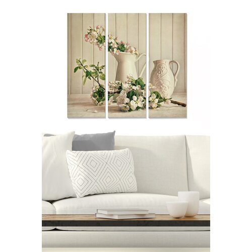 Wallity MDF128372462 multicolor decorative mdf painting (3 pieces) Cene