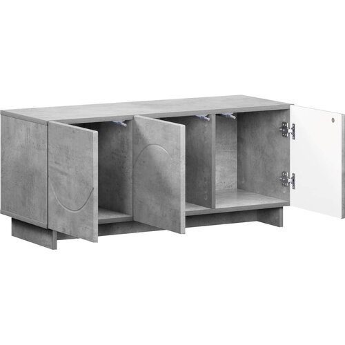  TV stalak 90 x 34,5 x 40 cm Betonska siva Konstruirano drvo Slike