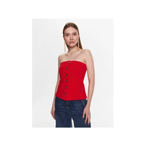 Pinko Top 100112 7624 Rdeča Slim Fit