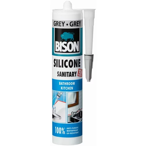 Bison sanitarni silikon (Sive boje, 280 ml)