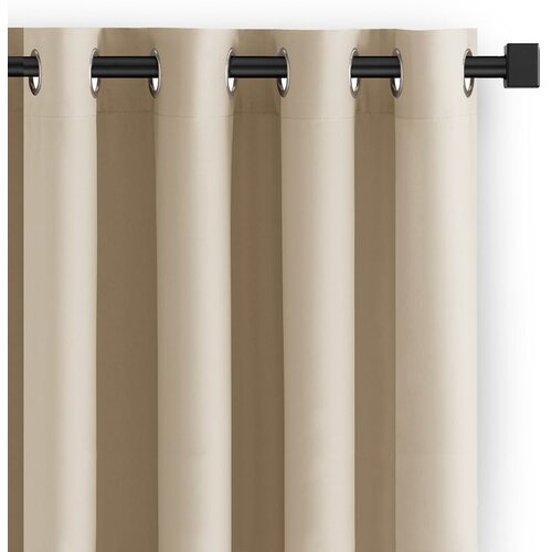 Restilo curtain CARLI color light beige plain style classic silver eyelets type of material - textiles oxford 140x270 Cene
