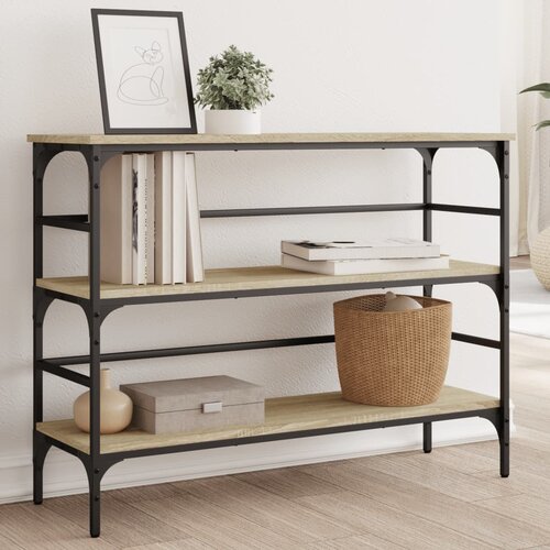 vidaXL Klubska mizica sonoma hrast 100x32x75 cm inženirski les Cene
