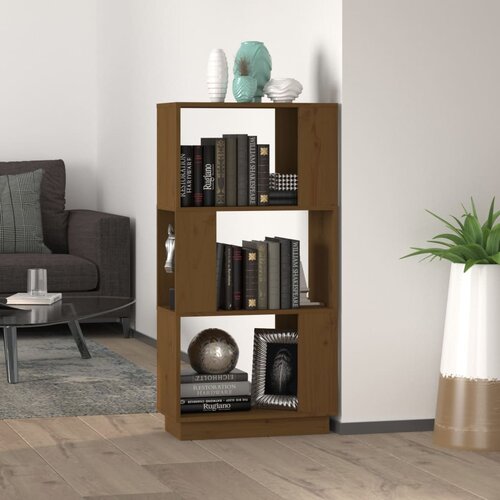 Furnova Knjižna omara/pregrada medeno rjava 51x25x101 cm trdna borovina, (21950945) Slike
