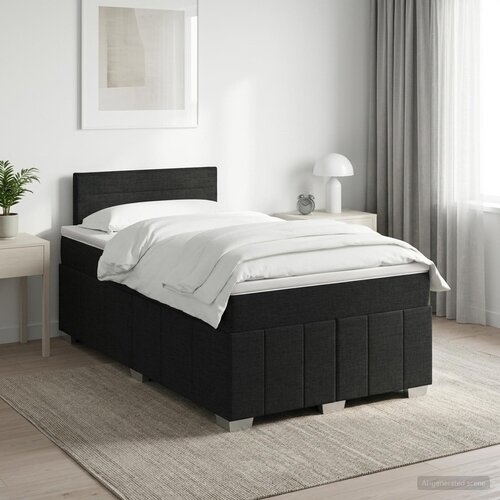  Boxspring krevet s madracem Crna 120 x 190 cm Tkanina Cene