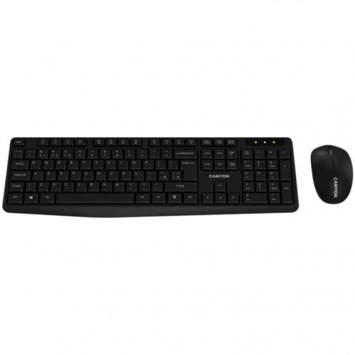 Canyon SET-W01 ENAD Keyboard+Mouse Wireless Black ( CNE-HSETW01-AD ) Cene