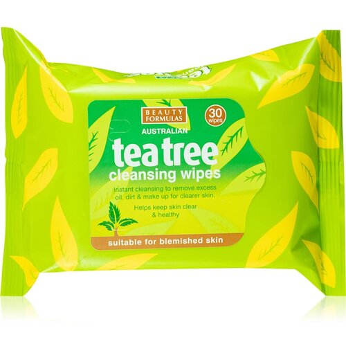 Beauty Formulas Tea Tree micelarni čistilni robčki 30 kos Slike