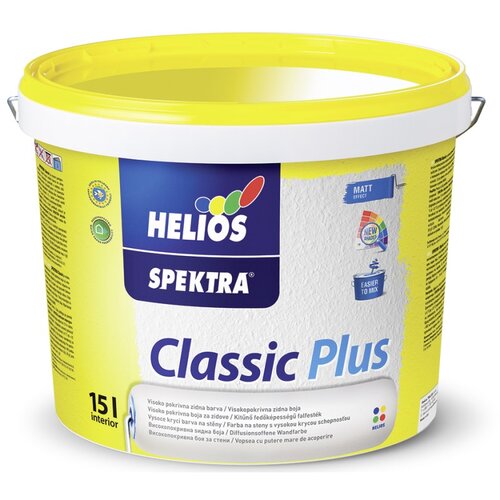 Helios Spektra Notranja disperzijska barva CLASSIC PLUS (barva: bela, 15 l) Slike