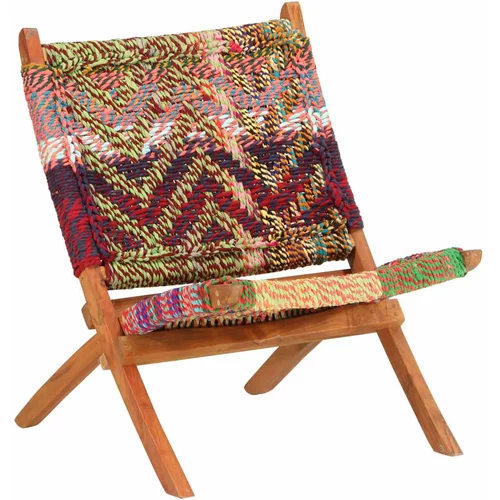  Sklopiva stolica višebojna od tkanine chindi