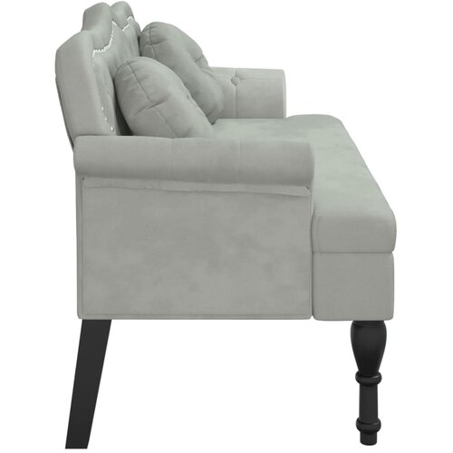  Klupa s jastucima svijetlosiva 120,5x65x75 cm bar&amp;scaron;un Slike
