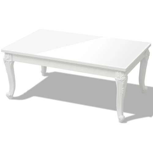 Maison Chic Klupski stolić 100 x 60 x 42 cm visoki sjaj bijeli Cijene