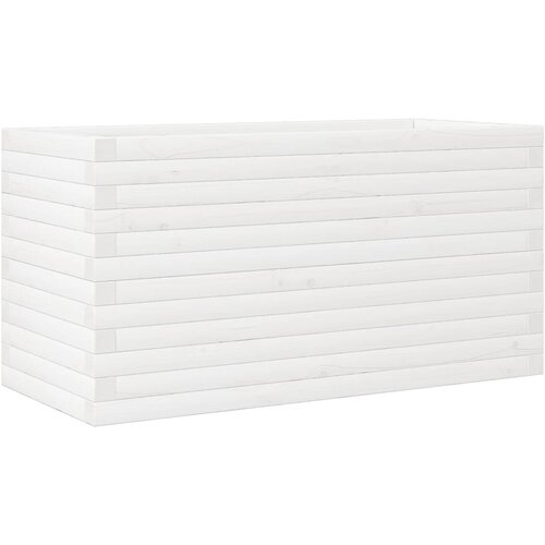 Maison Chic Vrtno cvetlično korito - Cvetlični Lonec belo 90x40x46 cm trdna borovina, (21789349) Cene