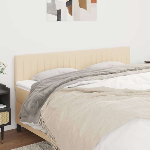  Posteljno vzglavje 2 kosa krem 90x5x78/88 cm blago Slike