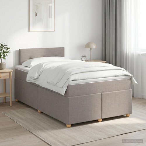  Boxspring krevet s madracem Sivosmeđa 120 x 190 cm Tkanina Cijene
