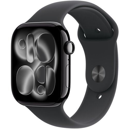 Apple Watch Series 11&nbsp;GPS + Cellular 42mm&nbsp;Jet Black Aluminium Case with Black Sport Band - S/M, (5000011446) Cene