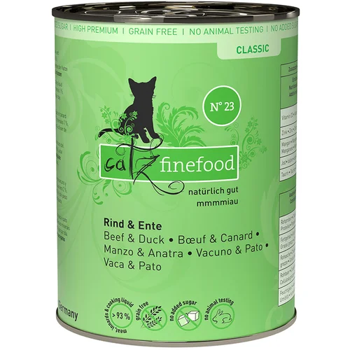 catz finefood pločevinka 6 x 400 g - Govedina & raca