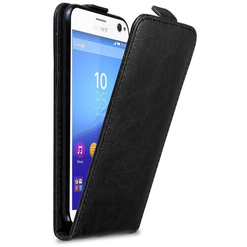 Cadorabo Ohi&scaron;je, združljivo z Sony Xperia C4 v nočna črna - Za&scaron;čitni ovitek v obliki flipa z magnetnim zapiranjem, (20559370) Cene