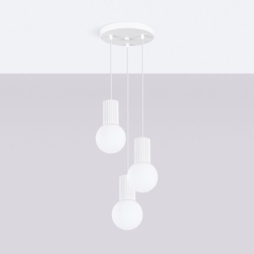 Sollux SL.1710 - visilica na sajli halo 3xG9/8W/230V &amp;oslash; 25 cm bela Slike