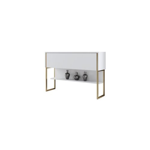 Hanah home Komoda Luxe 120x80x30cm, Zlatno-Bijela Slike