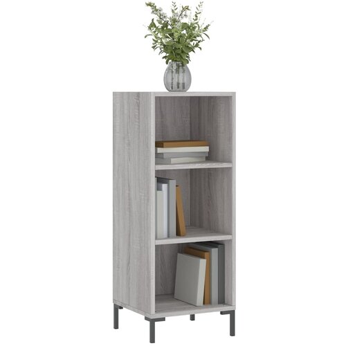  Komoda boja hrasta sonome 34,5x32,5x90 cm konstruirano drvo Siva Slike
