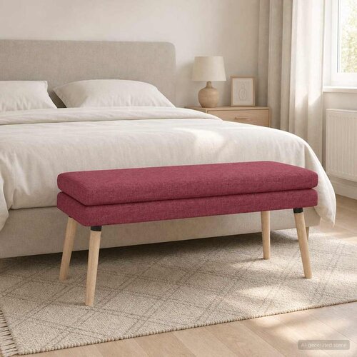 Klupa s dvostrukim slojem Vinska crvena 110 x 40 x 47 cm Cijene