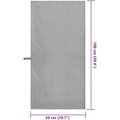 VidaXL Sportski Ručnici 2 pcs Tamno siva 100 x 50 cm Slike