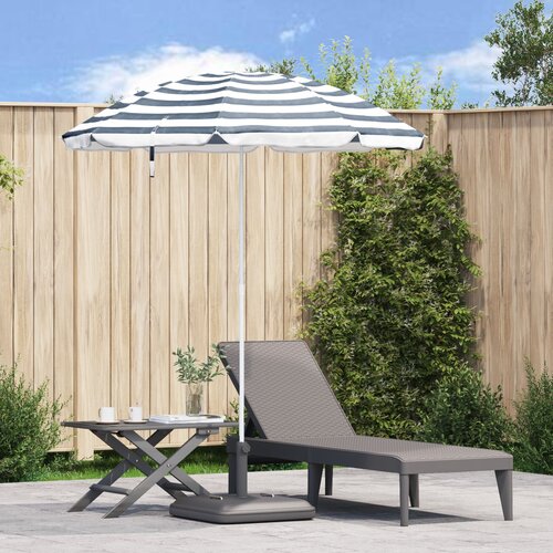 vidaXL Plažni sončnik Modra in bela Aluminij 240 cm Zložljiv, (21978570) Cene