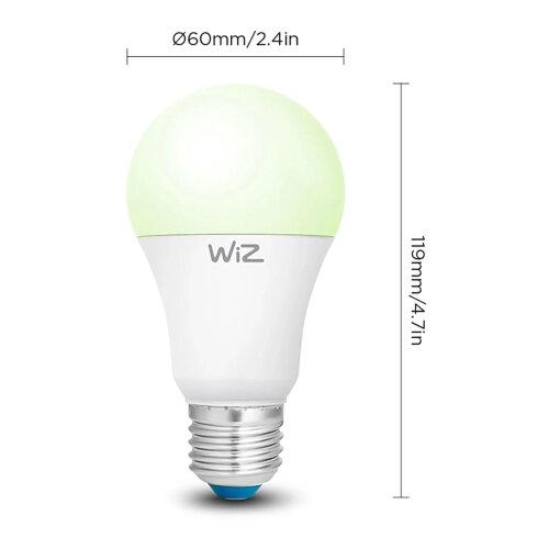  Set od 2 prigu&amp;scaron;ive LED RGBW sijalice A60 E27/9W/230V 2200-6500K Wi-Fi + daljinski upravljač - WiZ Slike