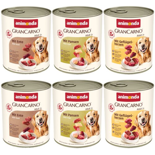  Ekskluzivno izdanje animonda GranCarno Original Adult 6 x 800 g - Mije&scaron;ano pakiranje (3 vrste) Cijene