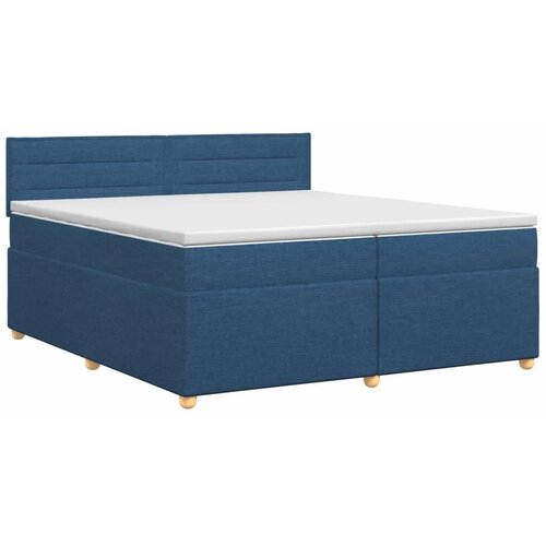  Boxspring krevet s madracem Plava 200 x 200 cm Tkanina - Plava 200 x 200 cm Dizajn linija Slike