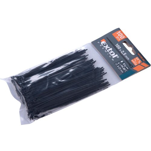Vezice pvc crne 100x2,5mm Slike