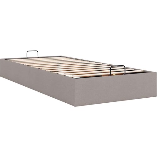 VidaXL otomanski okvir kreveta bez madraca smeđesivi 100x200cm tkanine Slike
