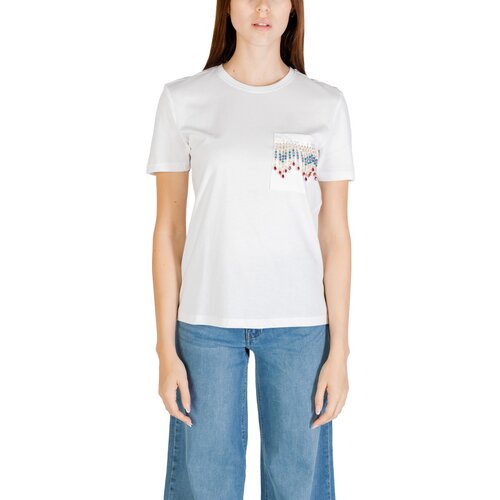Only Majice s kratkimi rokavi ONLELIS S/S DETAIL POCKET TEE CS JRS 15362432 Bela Slike