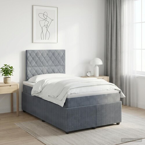 Boxspring krevet s madracem Tamnosiva 120 x 200 cm Bar&scaron;un Cijene