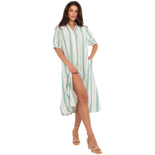 Och Bella Dress-TW-SK-BI-2451.84-white-green Slike