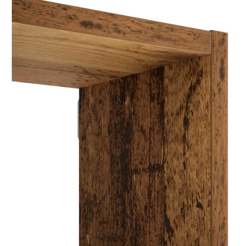  Zidna polica Drvo hrasta 72 x 17 x 55.5 cm prerađeno drvo - Staro drvo 2 odjeljka Slike