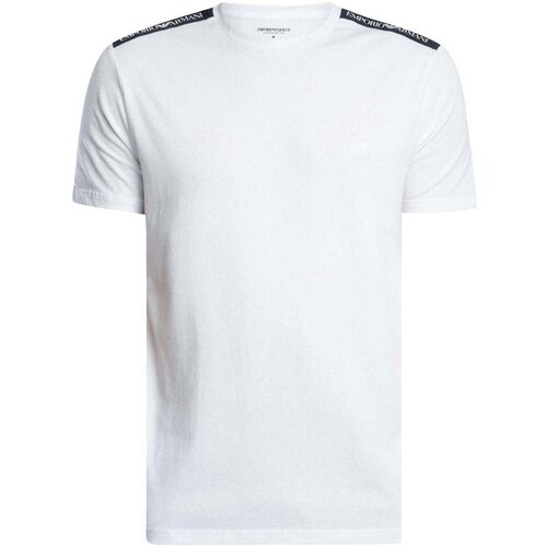Emporio Armani Lounge Woven Tape Logo T-Shirt White Bijela Slike