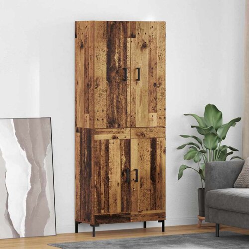 vidaXL Visok predalnik Star les 69,5 x 34 x 180 cm Konstruiran les Cene