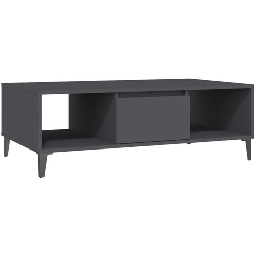 Maison Chic Klubska mizica - kavna mizica - Nizka mizica siva 103,5x60x35 cm iverna plo&amp;scaron;ča, (21752938) Slike