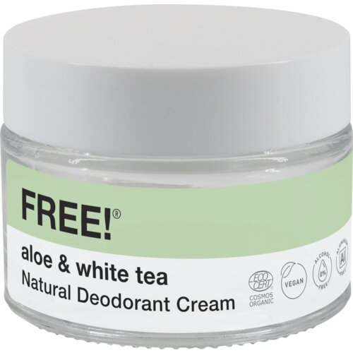 FREE! Organics Natural Deodorant Cream Aloe & White Tea - 50 g Cene