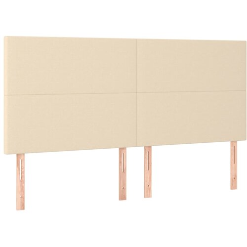 vidaXL Posteljno vzglavje 4 kosa krem 80x5x78/88 cm blago, (20932843) Cene