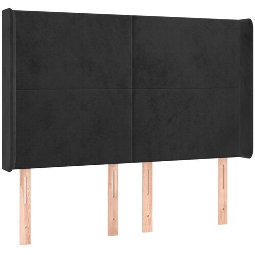 Maison Chic vzglavna omarica - nočna omarica - posteljna omarica z ušesi črno 147x16x118/128 cm žamet, (21709330) Cene