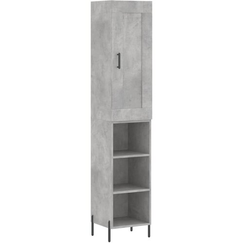 Maison Chic Visoka omara - Komoda - Predalnik betonsko siva 34,5x34x180 cm inženirski les, (21721288) Cene