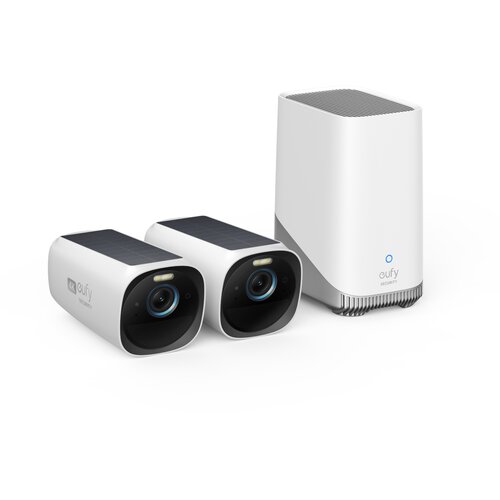 Eufy Cam S330 Odnosno izbirno 2x v z zunanjost 4K, IR osvetlitev, solarno napajanje, IP67 vključenim HomeBase Cene