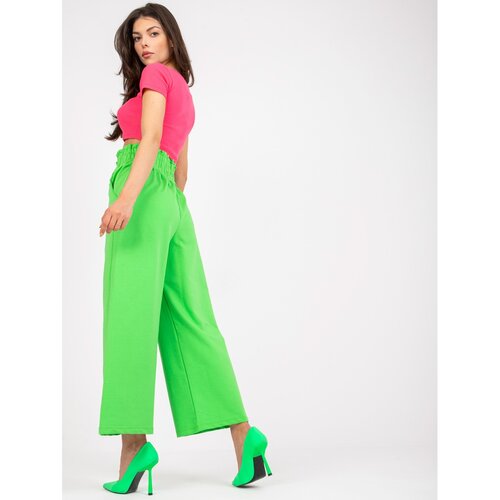 Fashion Hunters Basic light green high waisted sweatpants Slike