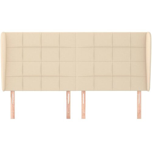 Uzglavlje s u&amp;scaron;ima krem 163x23x118/128 cm od tkanine Slike