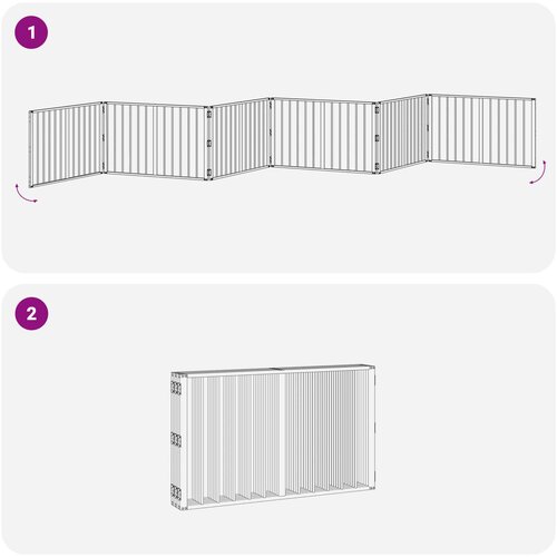  Vrata za pse 6 pcs Crna 100 x 60 cm Cinkani čelik Slike