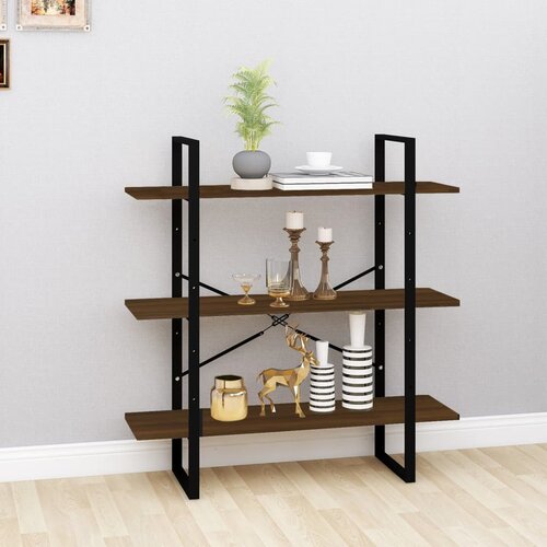  The Living Store Knjižna omara rjav hrast 100x30x105 cm konstruiran les - Knjižna Omara, (21431500) Cene