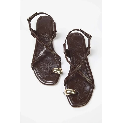 Trendyol Shoes Ženske sandale Takss25Sd00067, Braon Slike