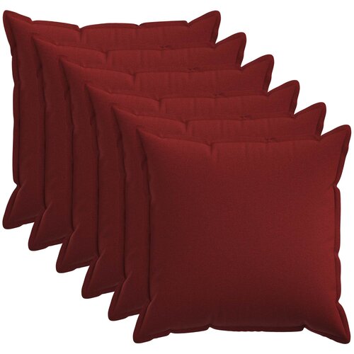  Presvlaka za jastuk 6 pcs HOUTEN Vinska crvena 80 x 80 cm Cijene