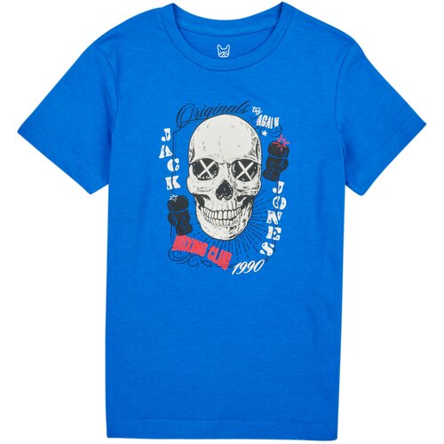 Jack &amp;amp; Jones Majice s kratkimi rokavi JORROXBURY TEE SS CREW NECK Modra Slike